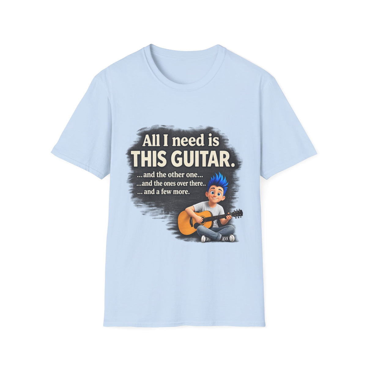 Guitar Lover T-Shirt — "All I Need Is This Guitar" Graphic Tee
