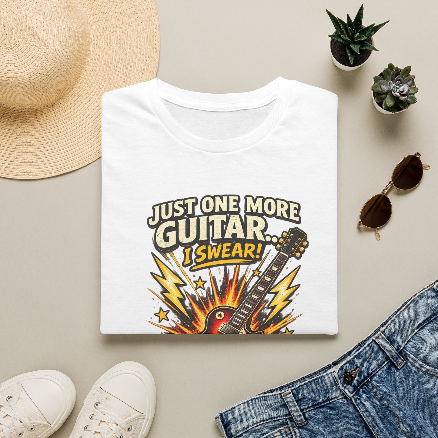 Guitar Lover T‑Shirt — "Just One More Guitar, I Lost Count" Retro Electric Guitar Tee