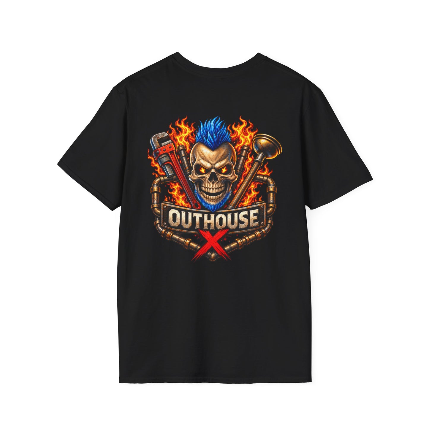 Outhouse X Skull Plumbing T-Shirt