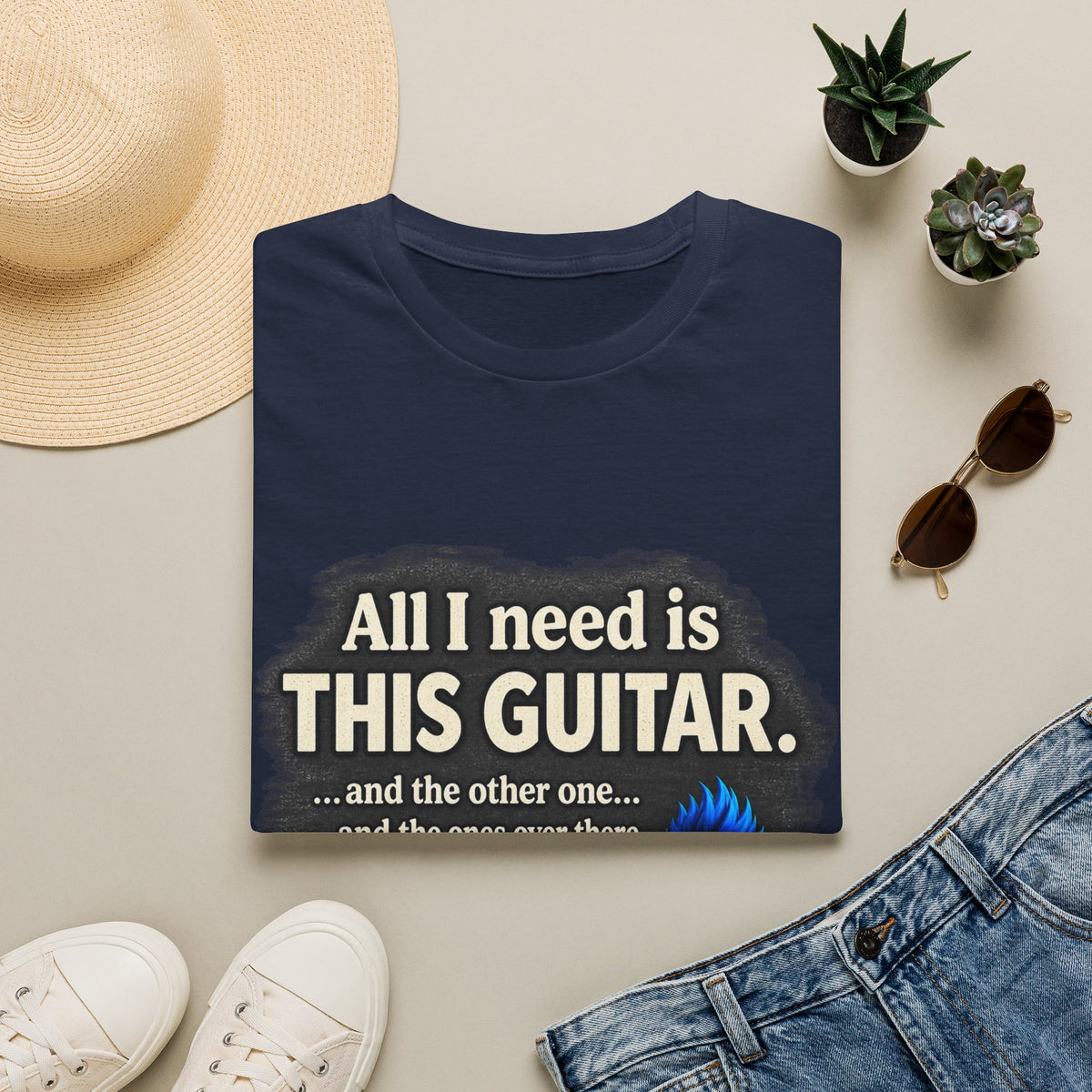 Guitar Lover T-Shirt — "All I Need Is This Guitar" Graphic Tee