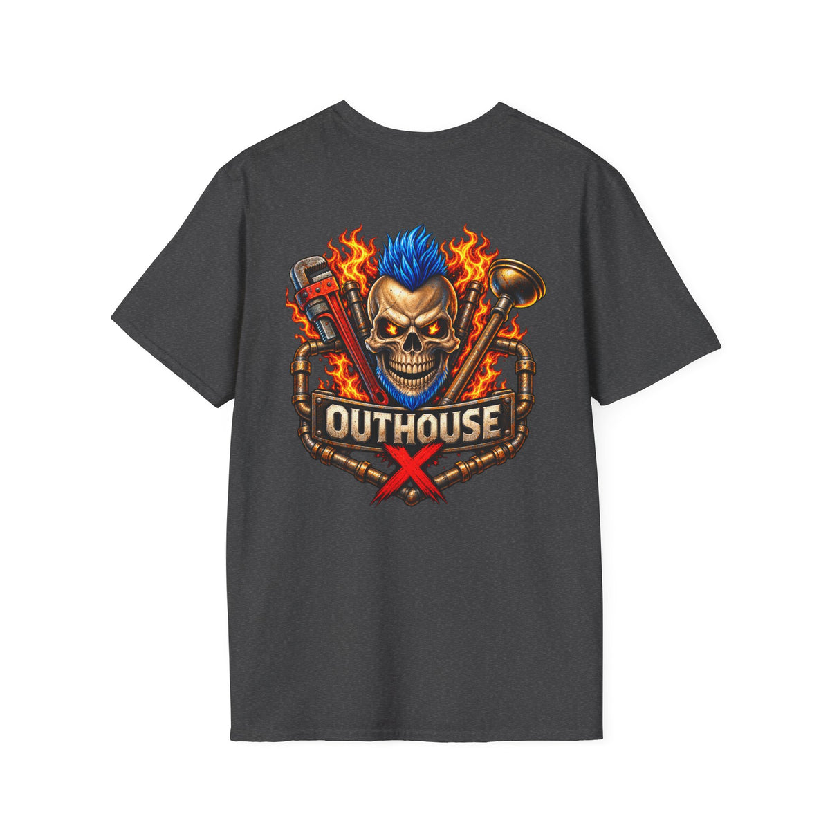 Outhouse X Skull Plumbing T-Shirt
