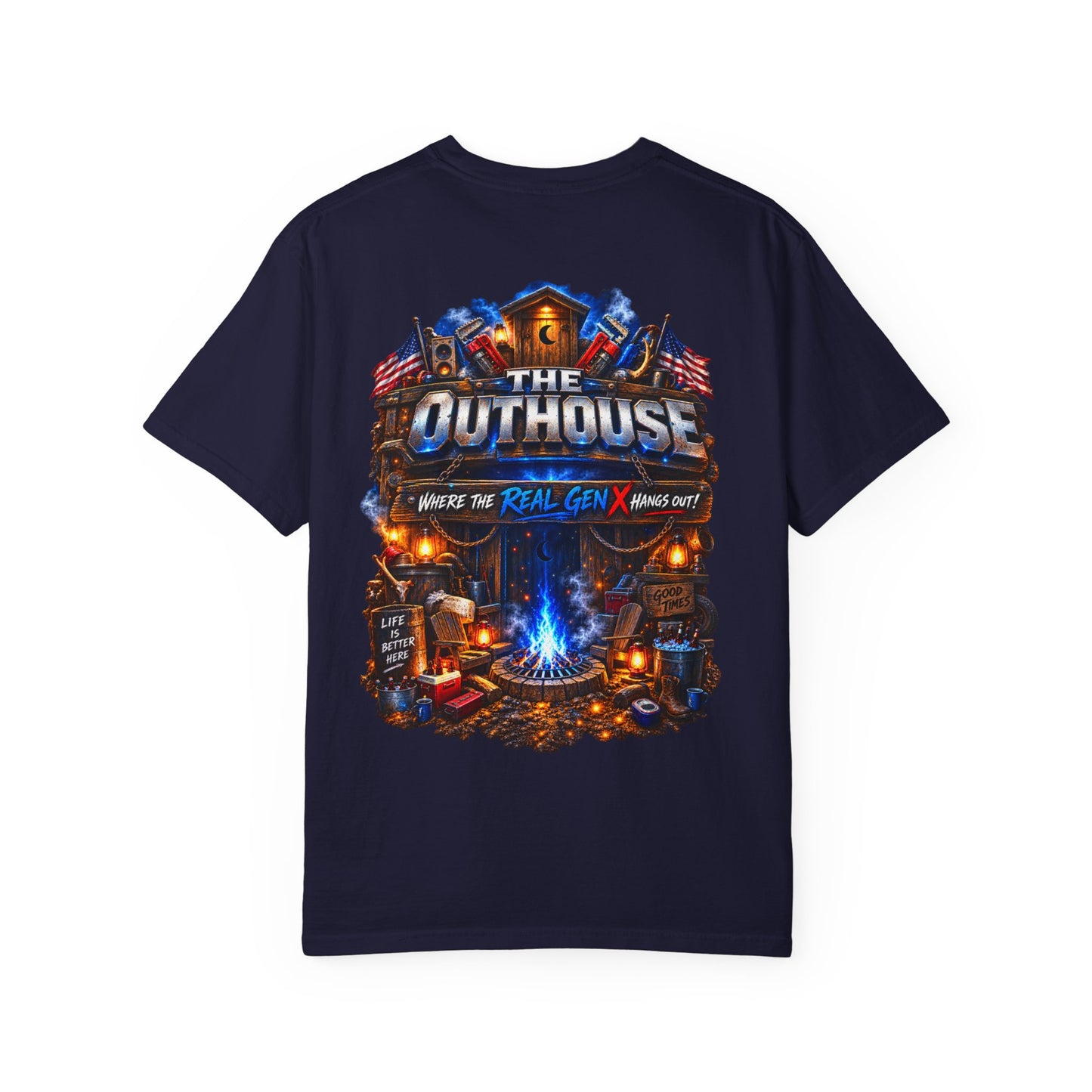 The Original OutHouse Gen X Tee — Plumbing God’s Pick