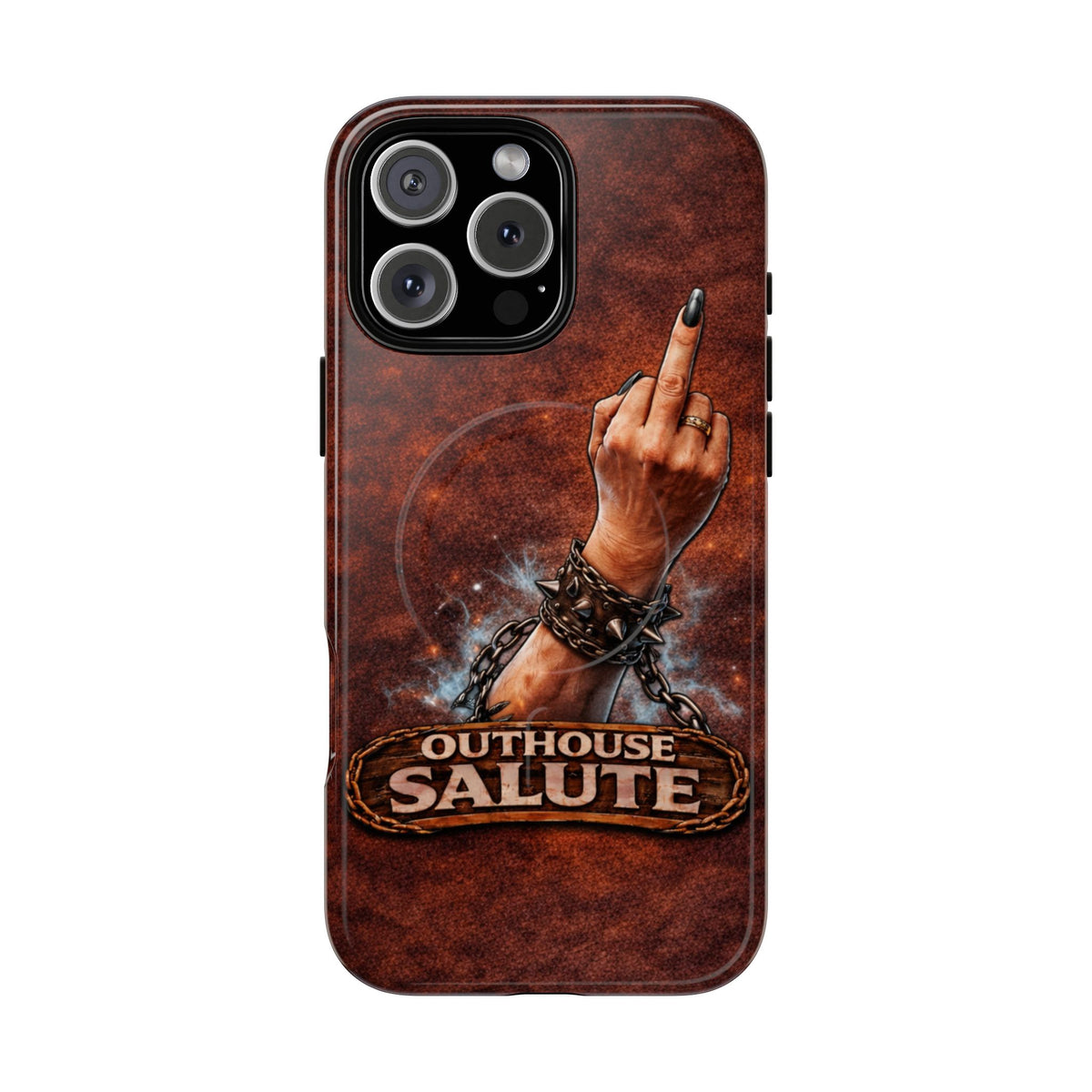 Women's Outhouse Salute Phone Case — Rugged, Weathered Protective Phone Case
