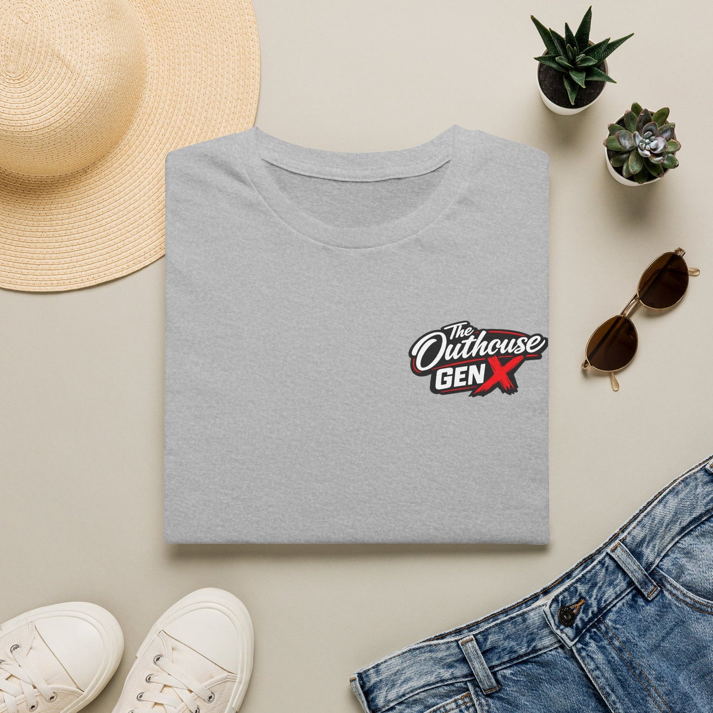 Raised Outside Outhouse Tee — Gen X Retro Outdoor Humor T-Shirt