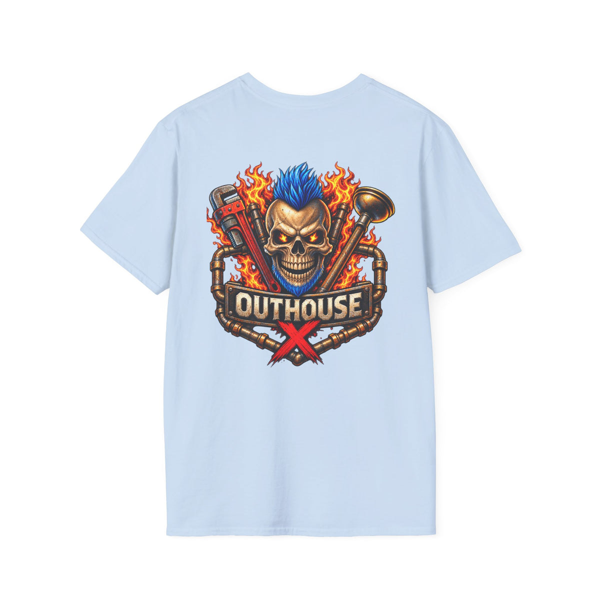 Outhouse X Skull Plumbing T-Shirt