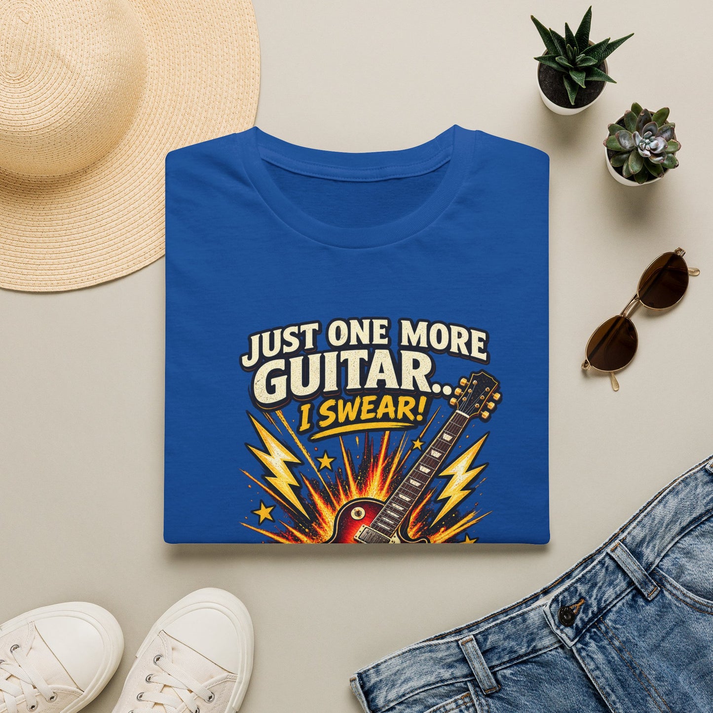Guitar Lover T‑Shirt — "Just One More Guitar, I Lost Count" Retro Electric Guitar Tee