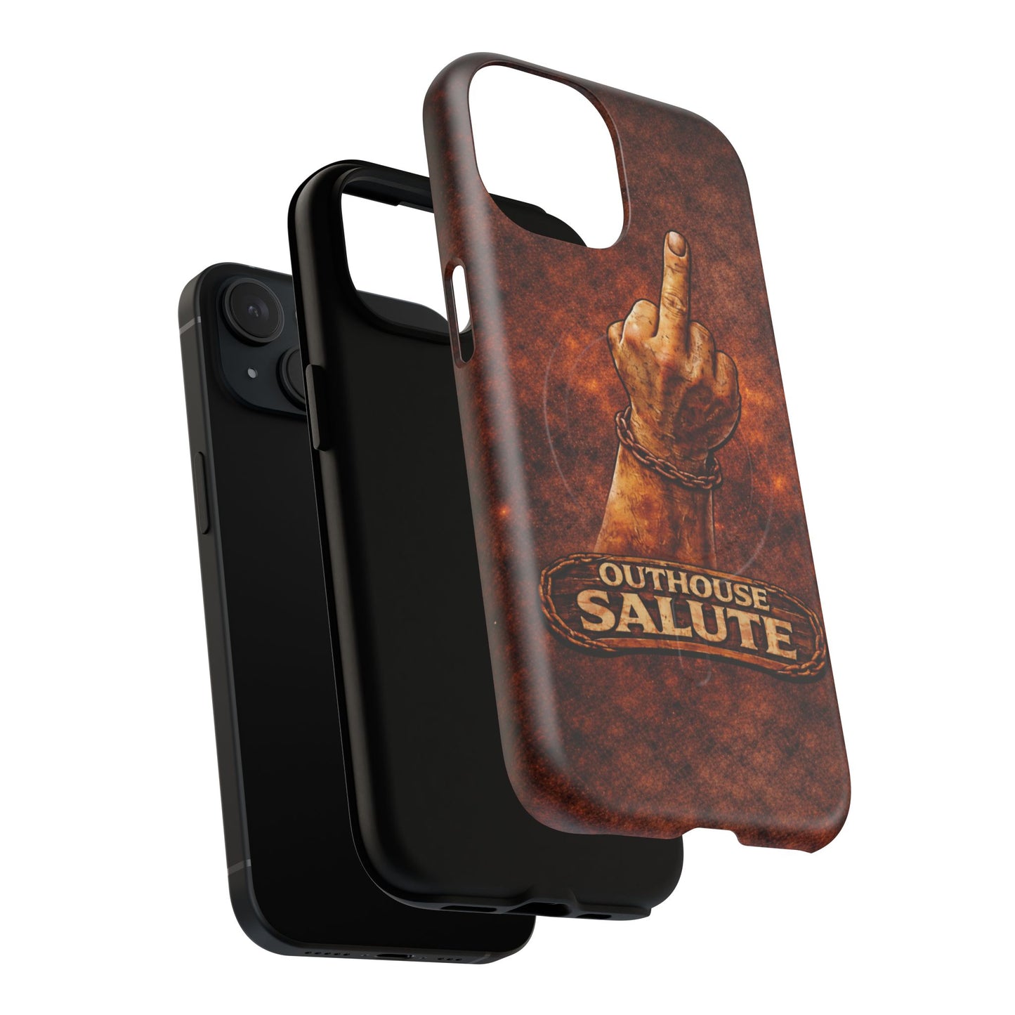 Outhouse Salute Matte Phone Case — Rugged, Weathered Protective Phone Case