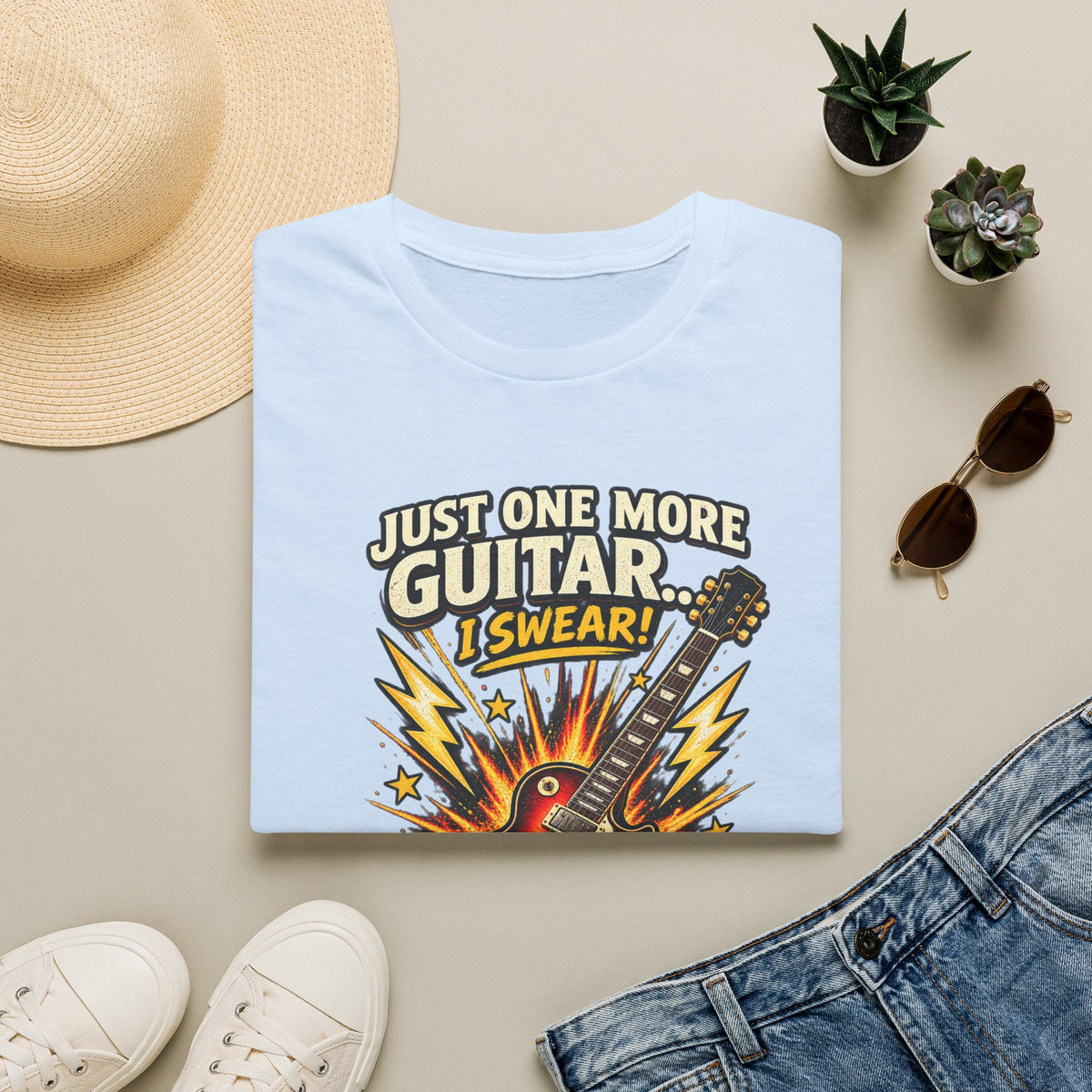 Guitar Lover T‑Shirt — "Just One More Guitar, I Lost Count" Retro Electric Guitar Tee