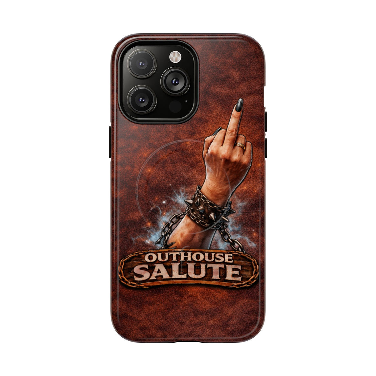 Women's Outhouse Salute Phone Case — Rugged, Weathered Protective Phone Case