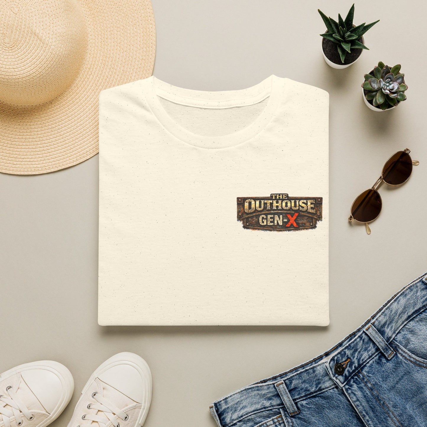 The Outhouse Cold Beer T-Shirt — Gen‑X Garage Hangout Graphic Tee