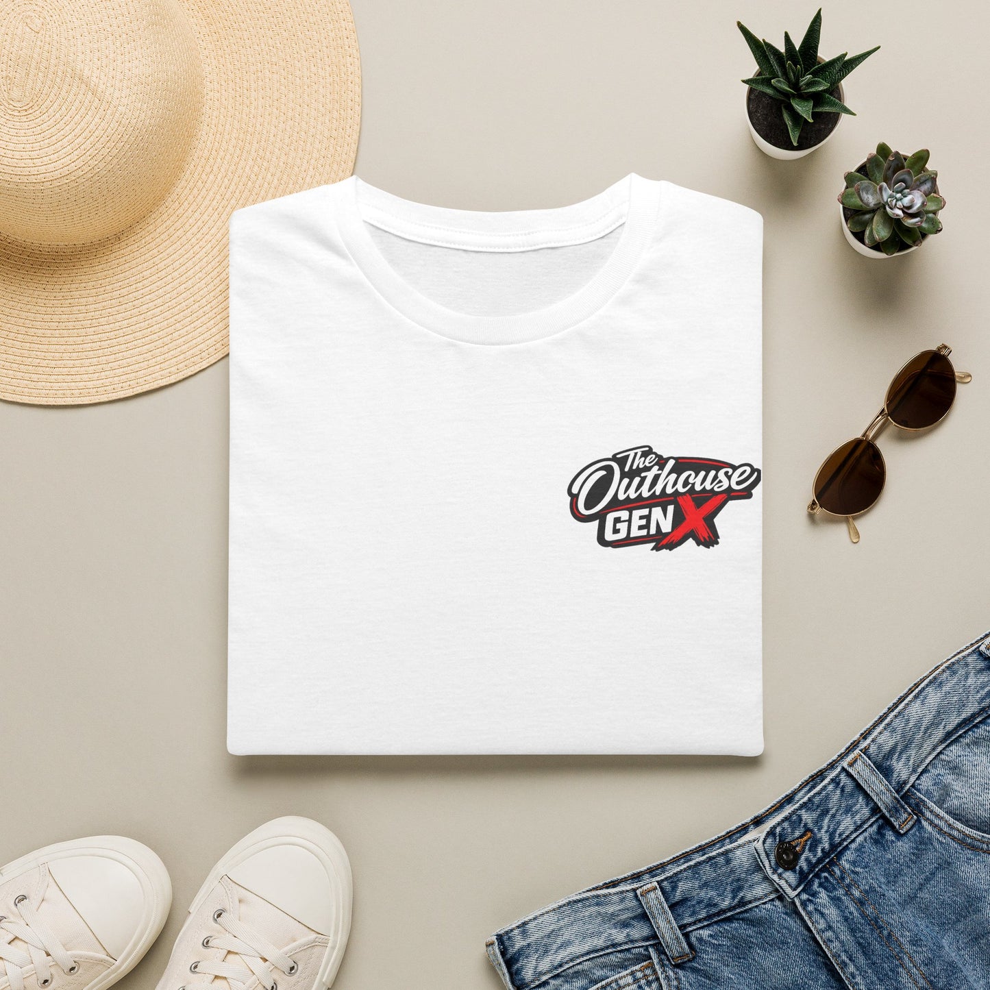 Raised Outside Outhouse Tee — Gen X Retro Outdoor Humor T-Shirt