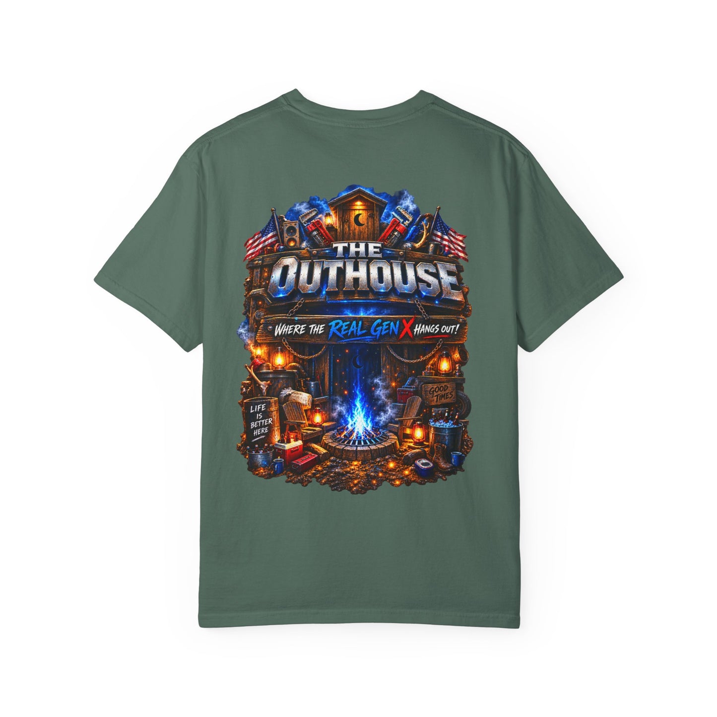 The Original OutHouse Gen X Tee — Plumbing God’s Pick
