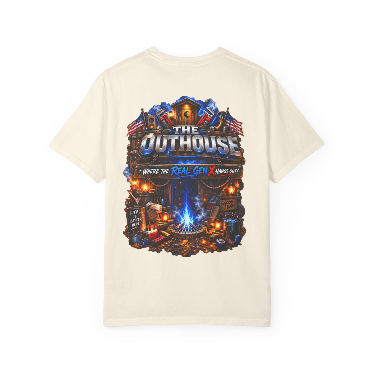 The Original OutHouse Gen X Tee — Plumbing God’s Pick