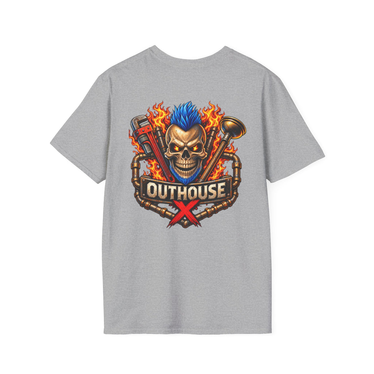 Outhouse X Skull Plumbing T-Shirt