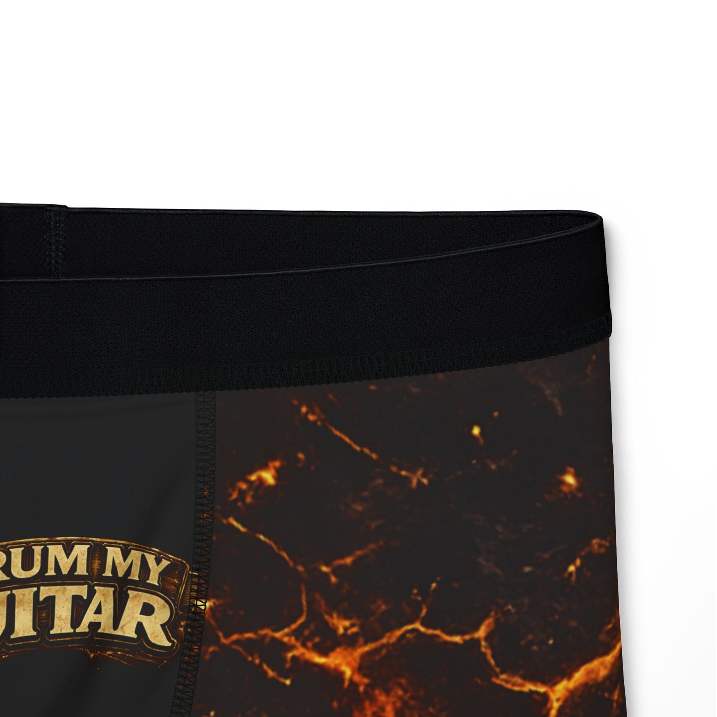 Strum My Guitar Men's Boxer Shorts — Fiery Electric Guitar All-Over Print