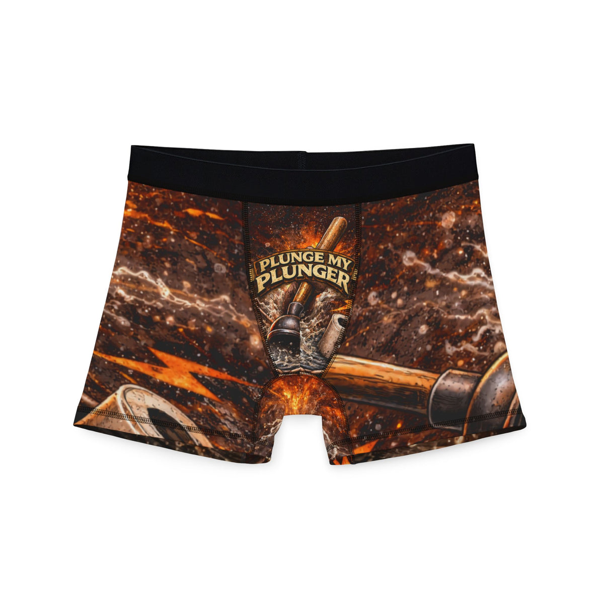 Plunge My Plunger Boxer Briefs – Funny Plumber Underwear with 'Exit Only' Design