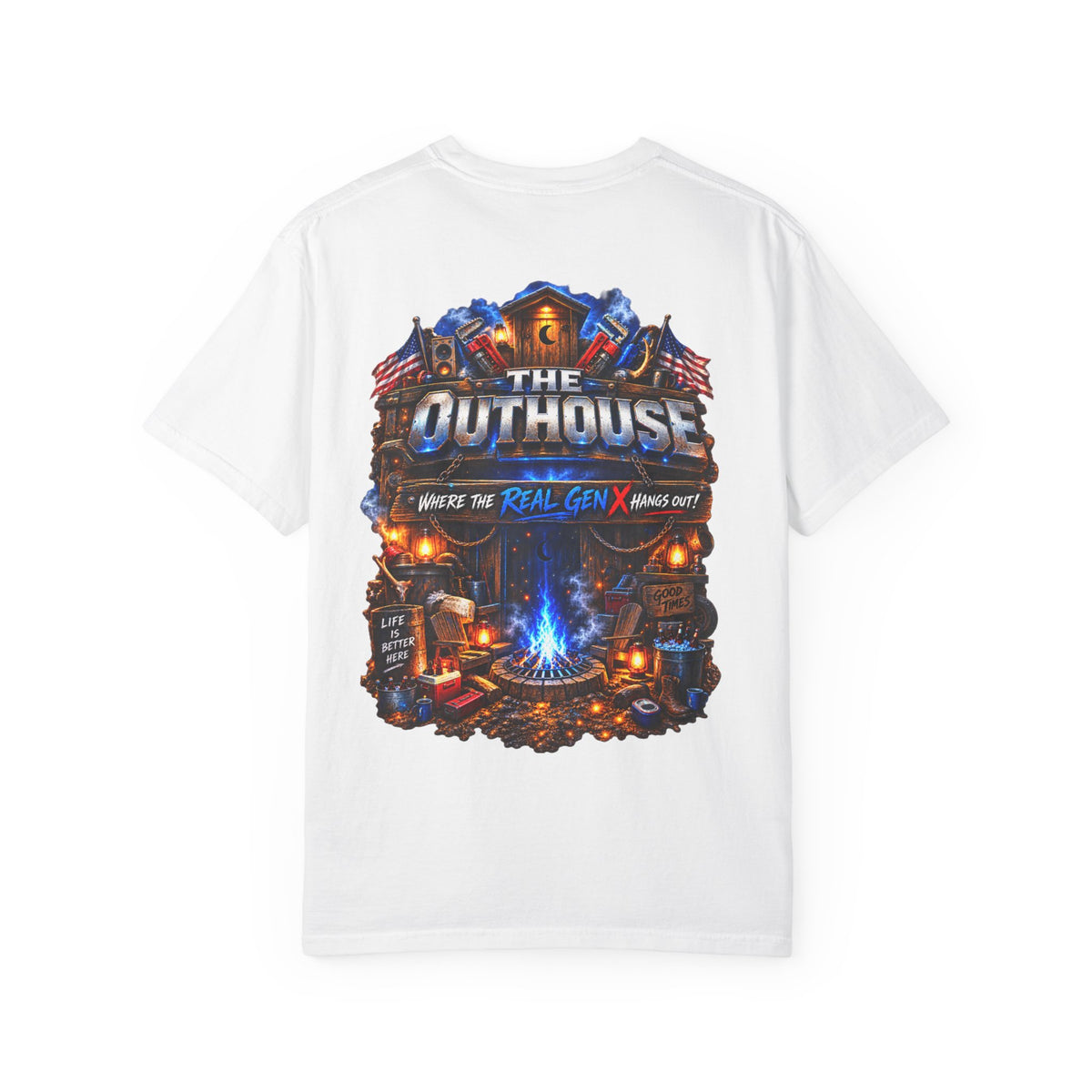 The Original OutHouse Gen X Tee — Plumbing God’s Pick