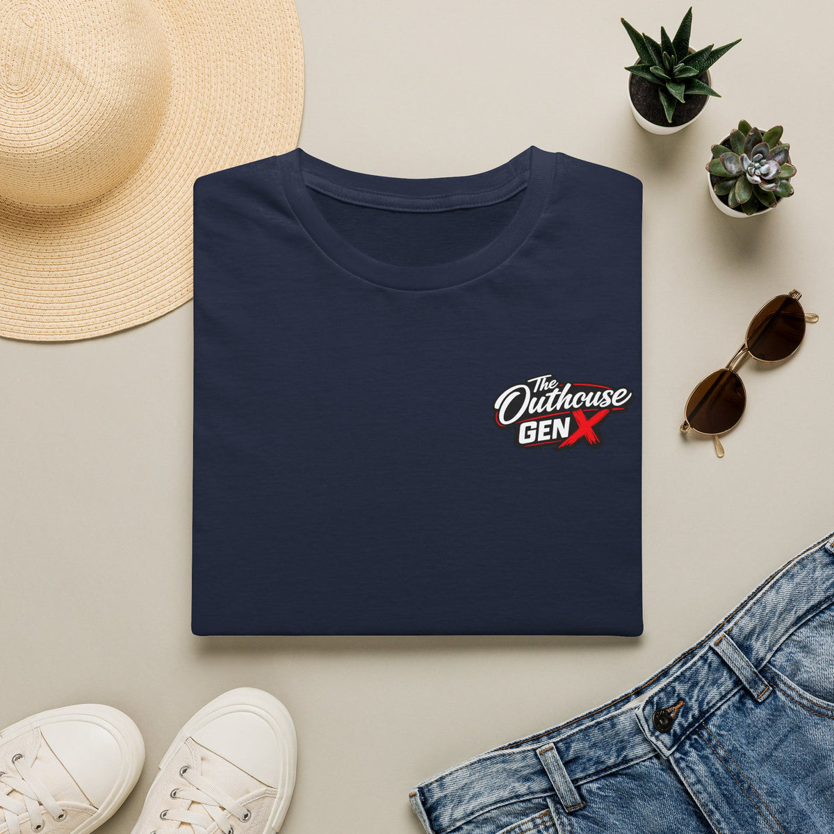 Gen X "Raised Outside" T-Shirt — Retro Outhouse Vintage Graphic Tee