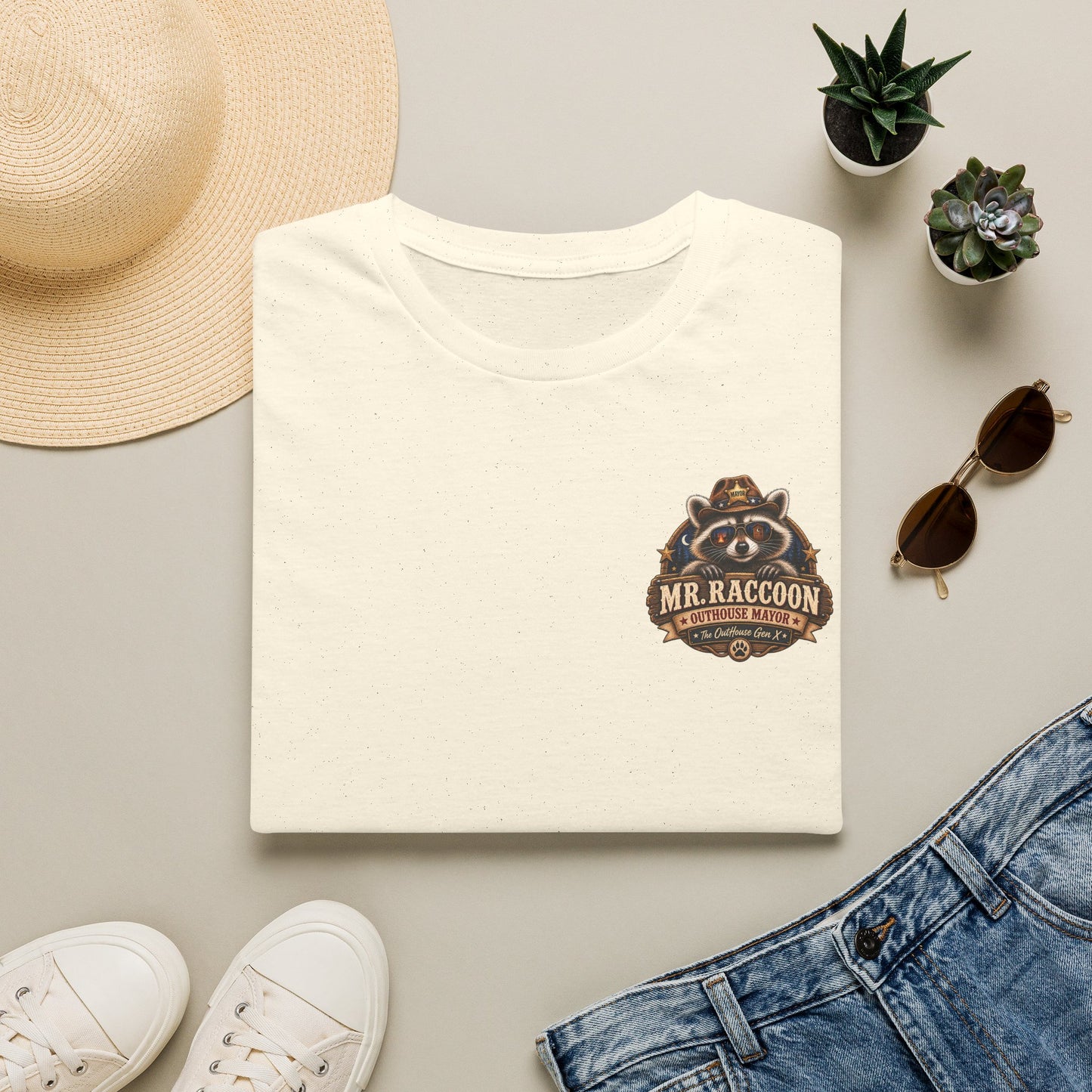 Mr. Raccoon Official OutHouse Mayor T-Shirt — Gen X Rustic Graphic Tee