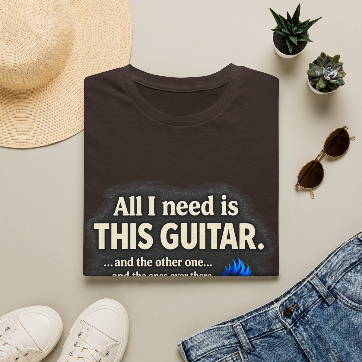 Guitar Lover T-Shirt — "All I Need Is This Guitar" Graphic Tee