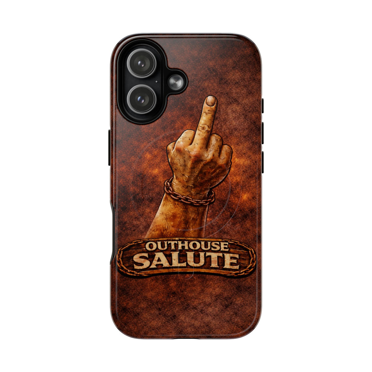 Outhouse Salute Matte Phone Case — Rugged, Weathered Protective Phone Case