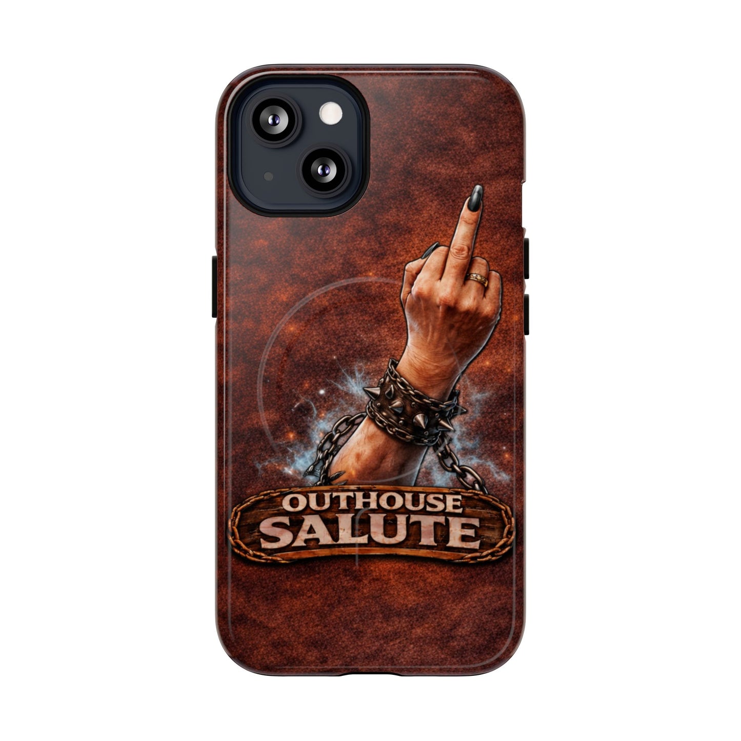 Women's Outhouse Salute Phone Case — Rugged, Weathered Protective Phone Case