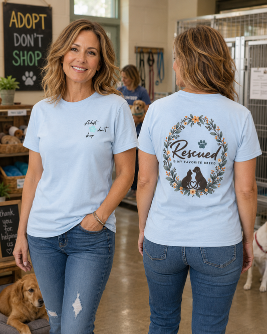 Rescued Is My Favorite Breed Women's Tee
