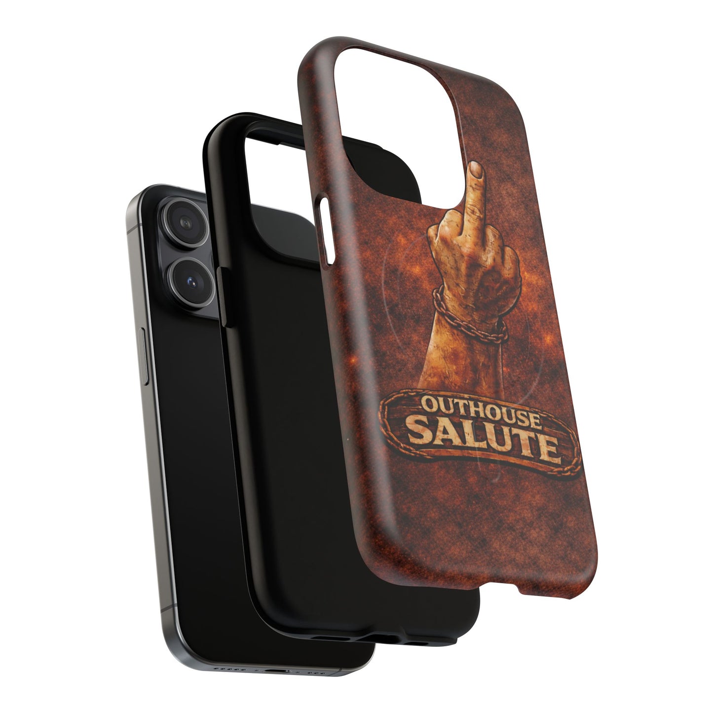 Outhouse Salute Matte Phone Case — Rugged, Weathered Protective Phone Case