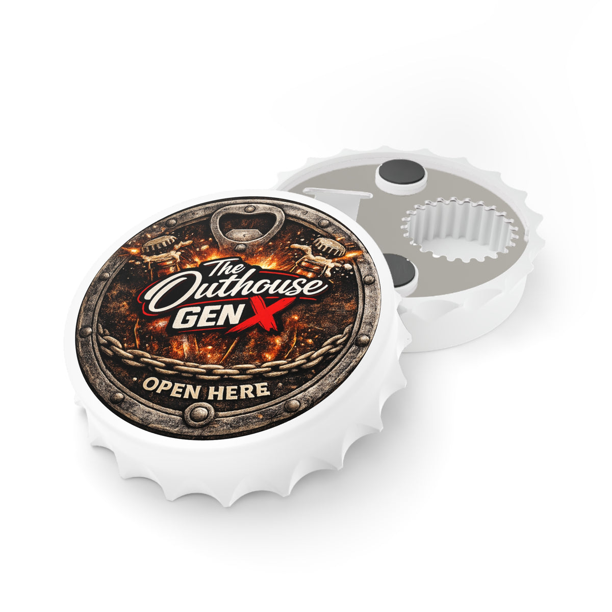 Bottle Opener — “The Outhouse” Rustic Metal Wall/Magnet Opener