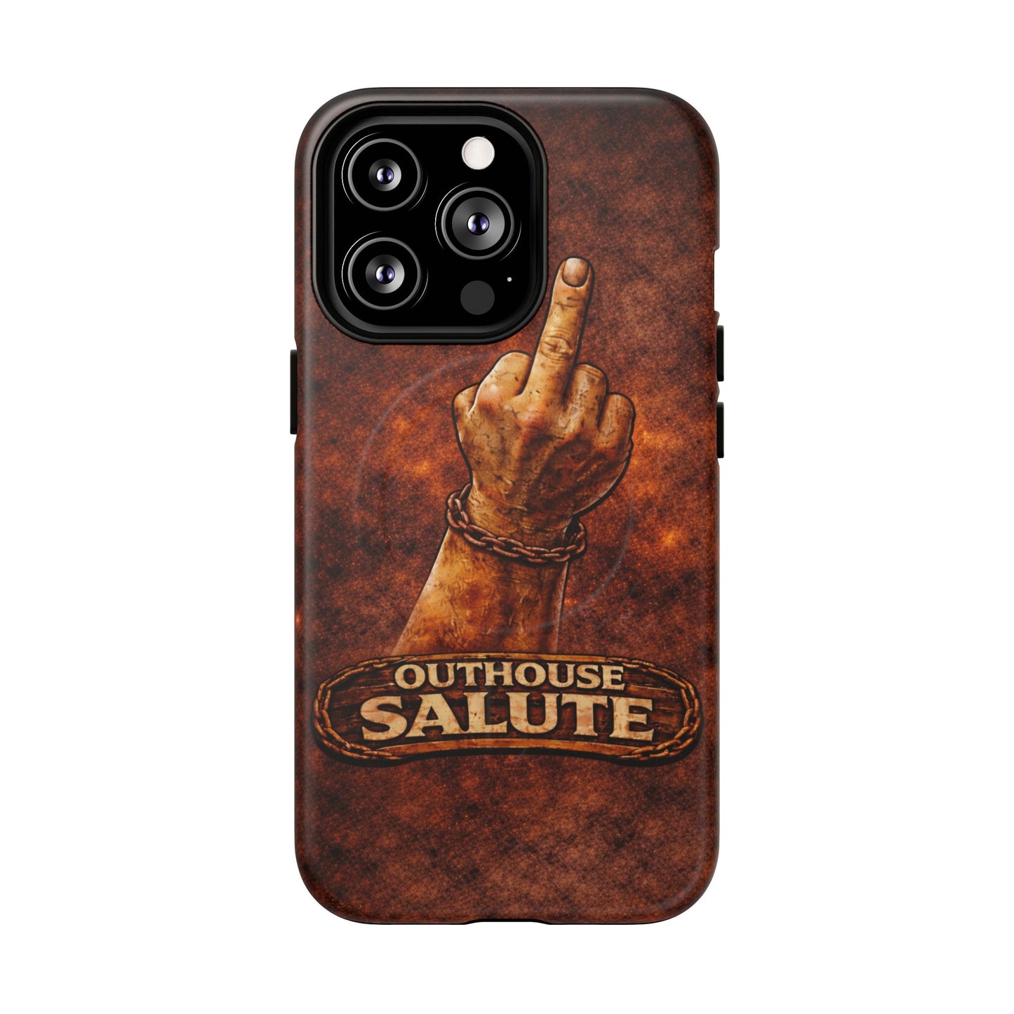 Outhouse Salute Matte Phone Case — Rugged, Weathered Protective Phone Case