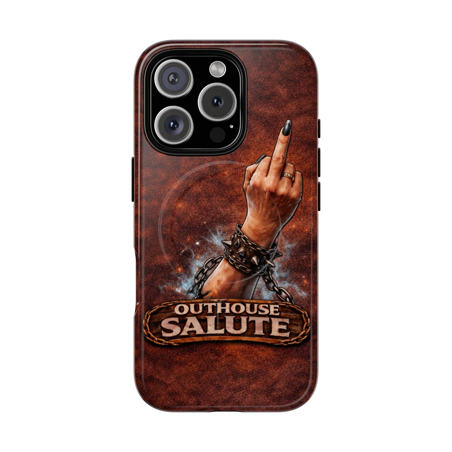 Women's Outhouse Salute Phone Case — Rugged, Weathered Protective Phone Case