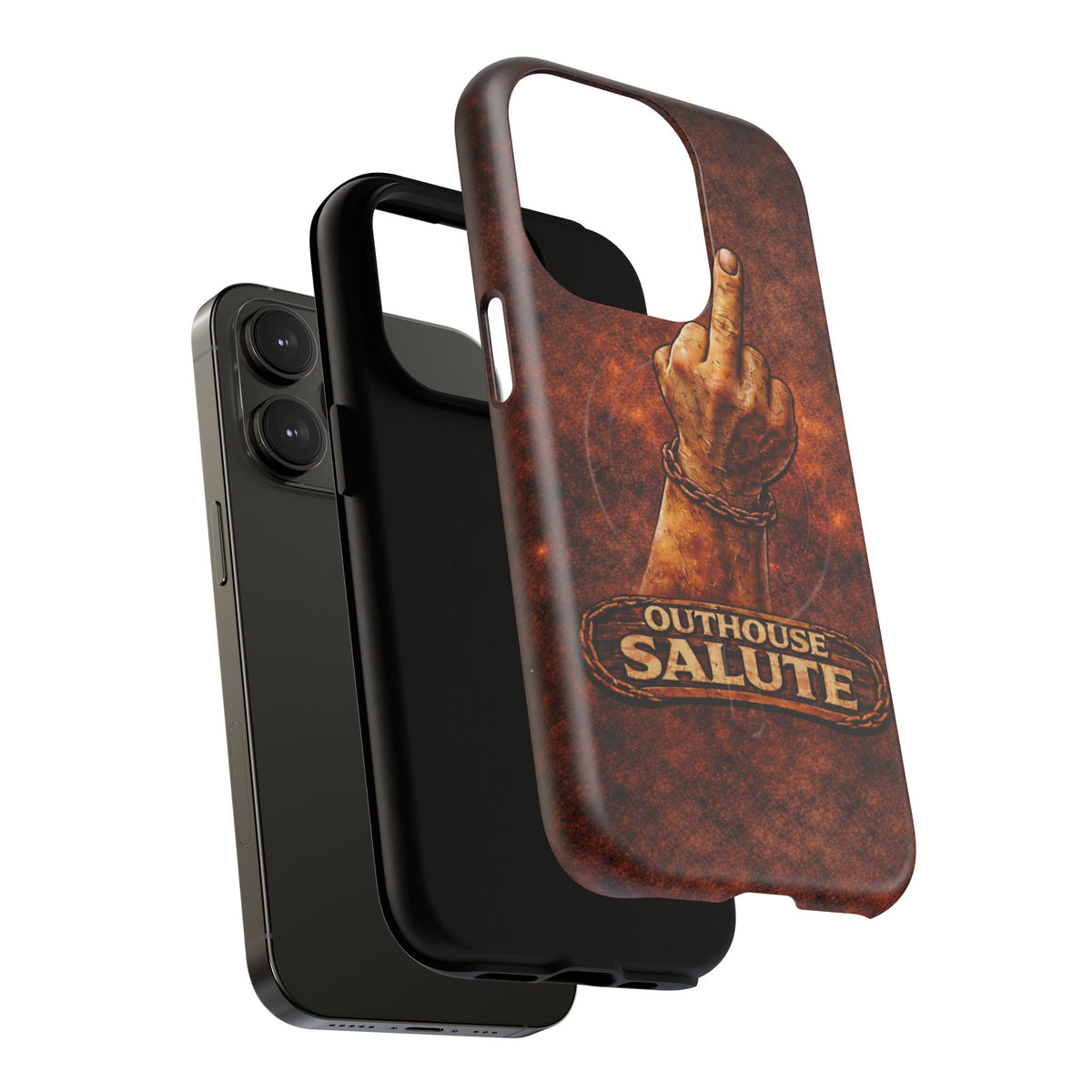 Outhouse Salute Matte Phone Case — Rugged, Weathered Protective Phone Case