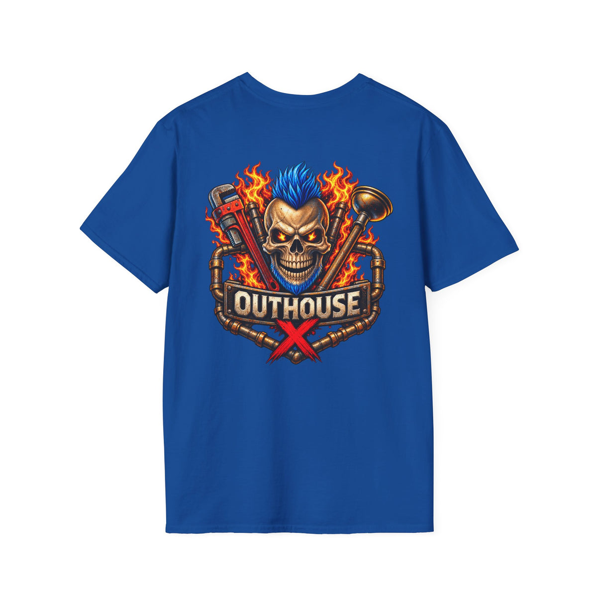 Outhouse X Skull Plumbing T-Shirt