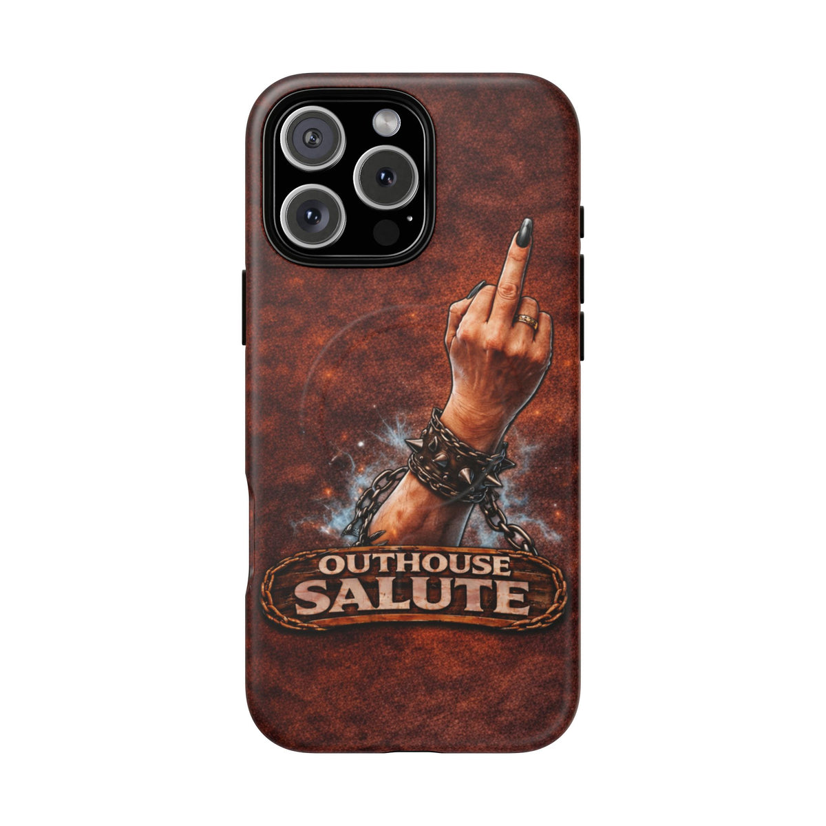 Women's Outhouse Salute Phone Case — Rugged, Weathered Protective Phone Case