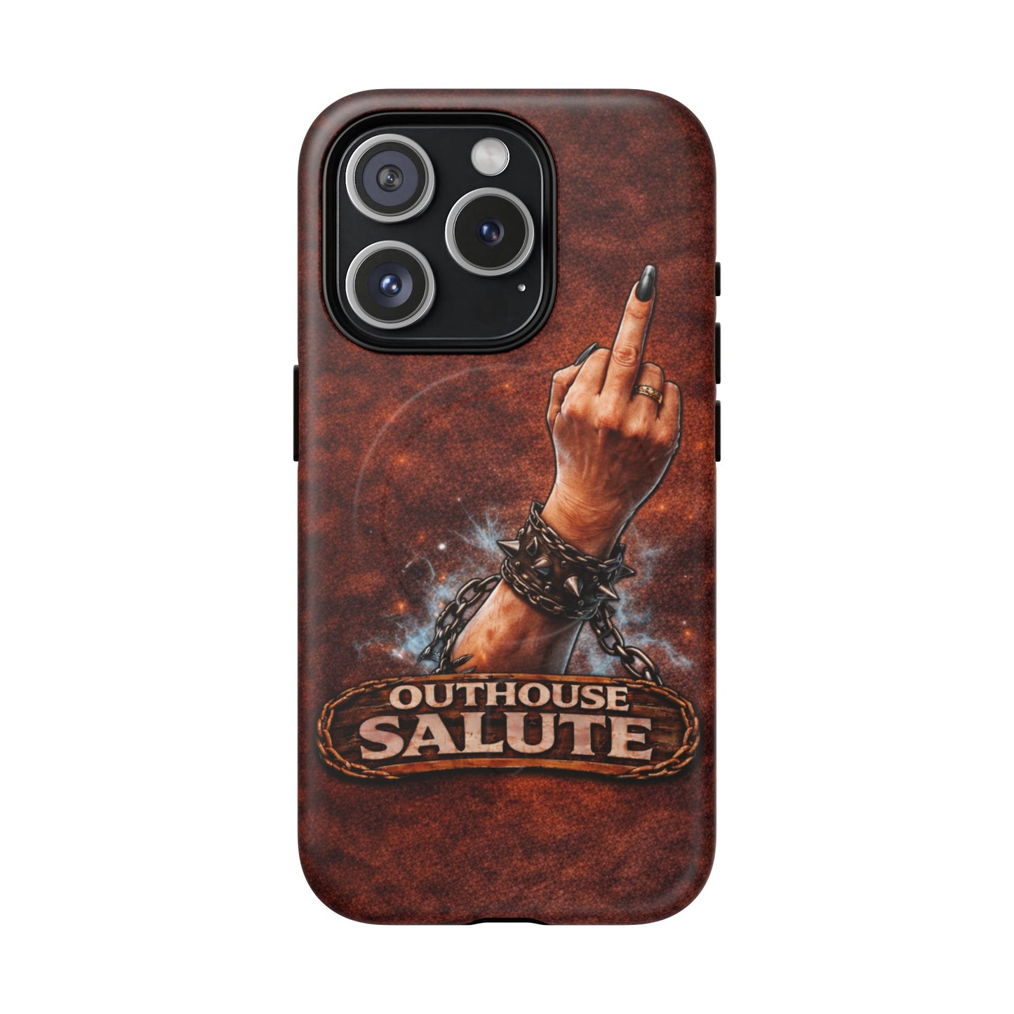 Women's Outhouse Salute Phone Case — Rugged, Weathered Protective Phone Case