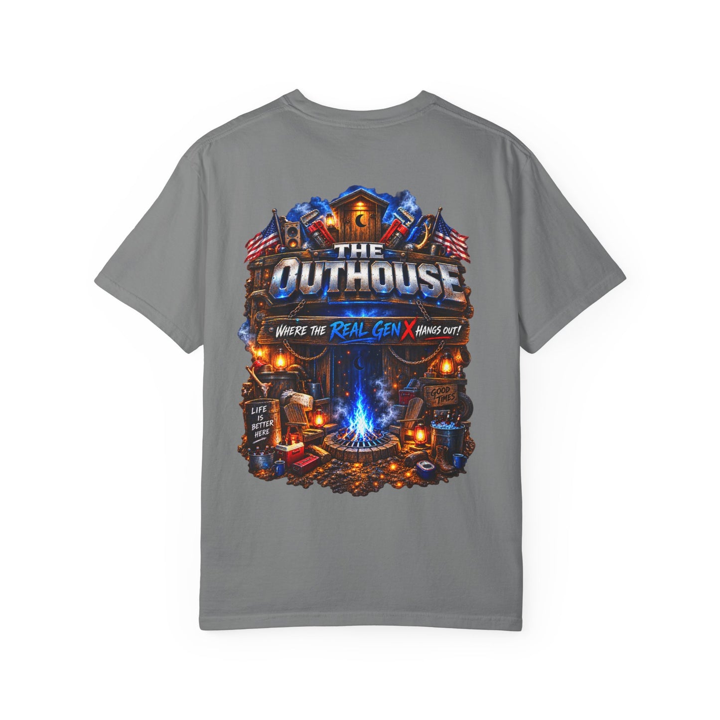 The Original OutHouse Gen X Tee — Plumbing God’s Pick