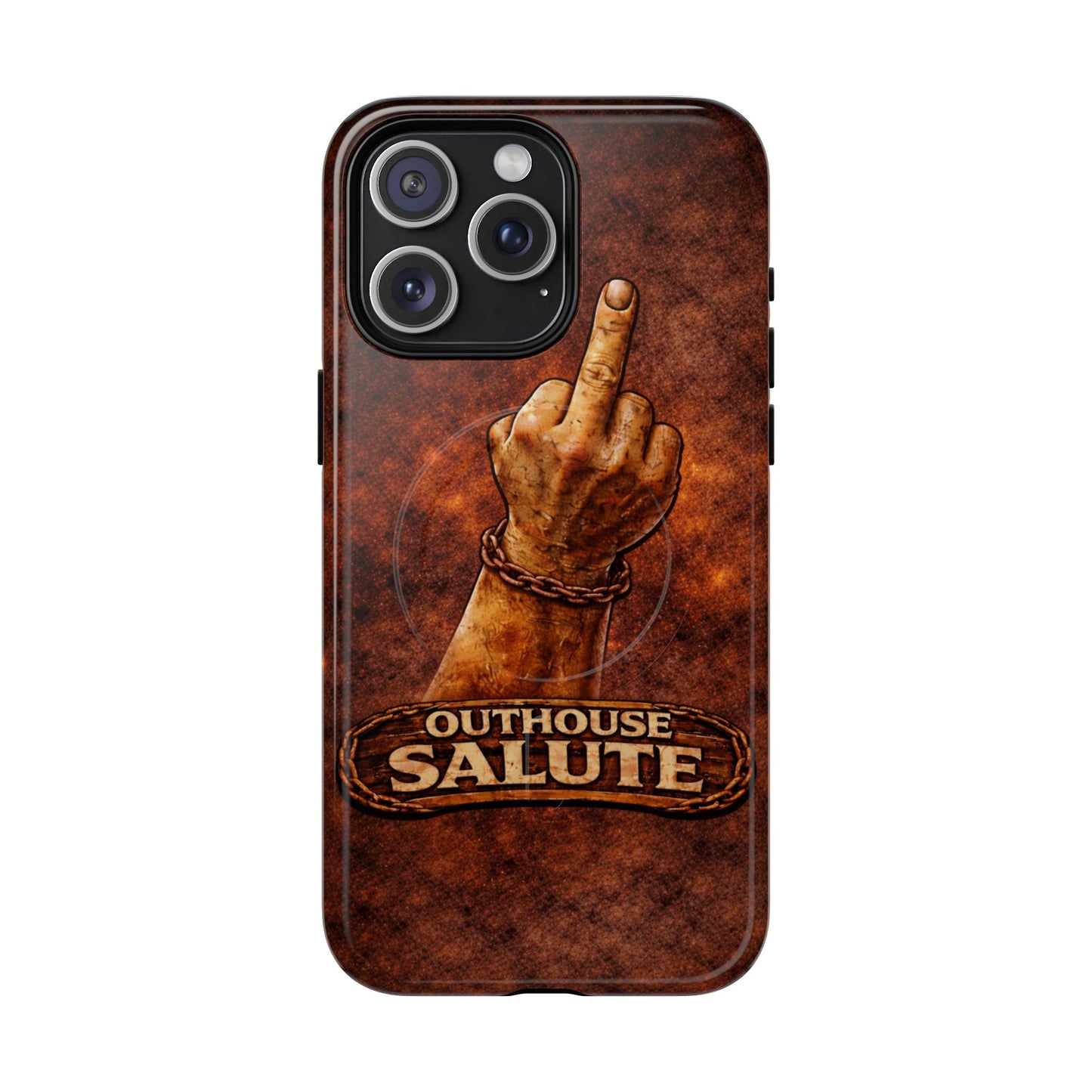Outhouse Salute Matte Phone Case — Rugged, Weathered Protective Phone Case