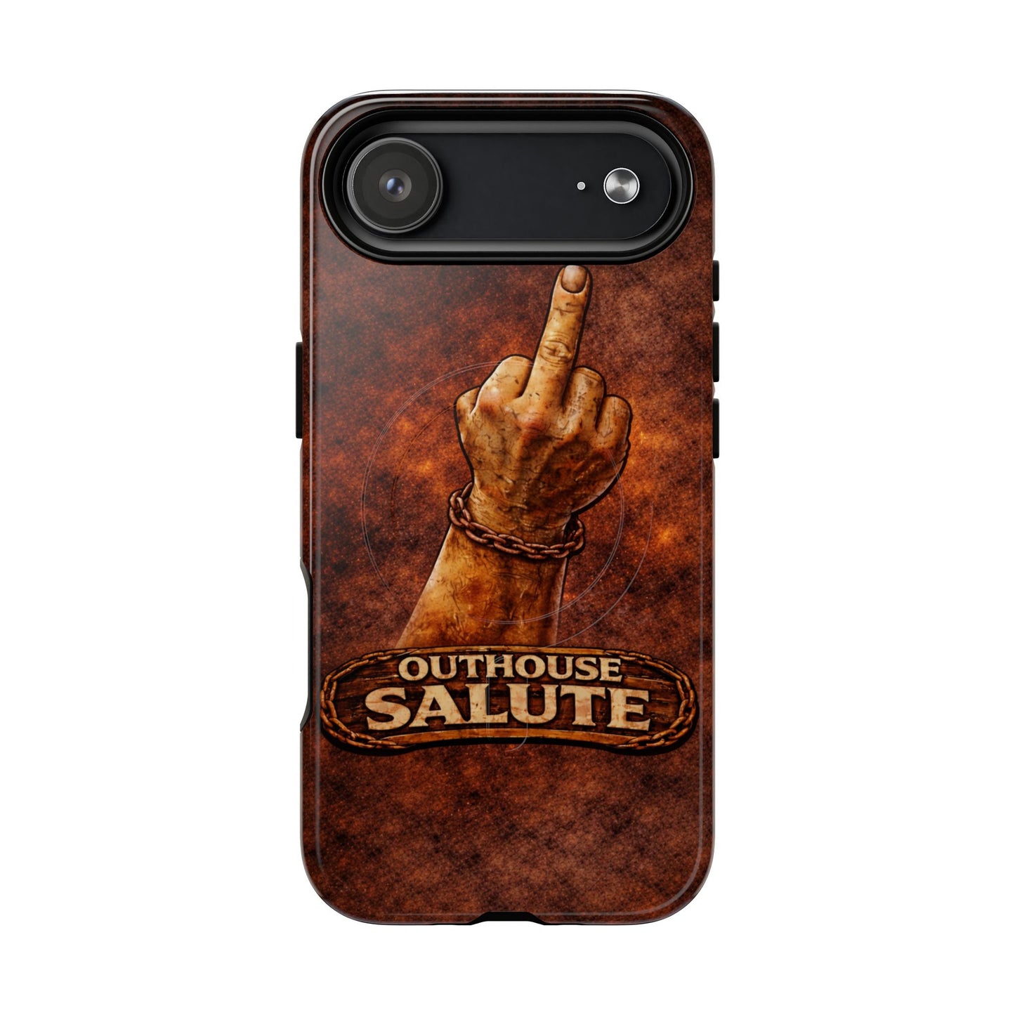 Outhouse Salute Matte Phone Case — Rugged, Weathered Protective Phone Case