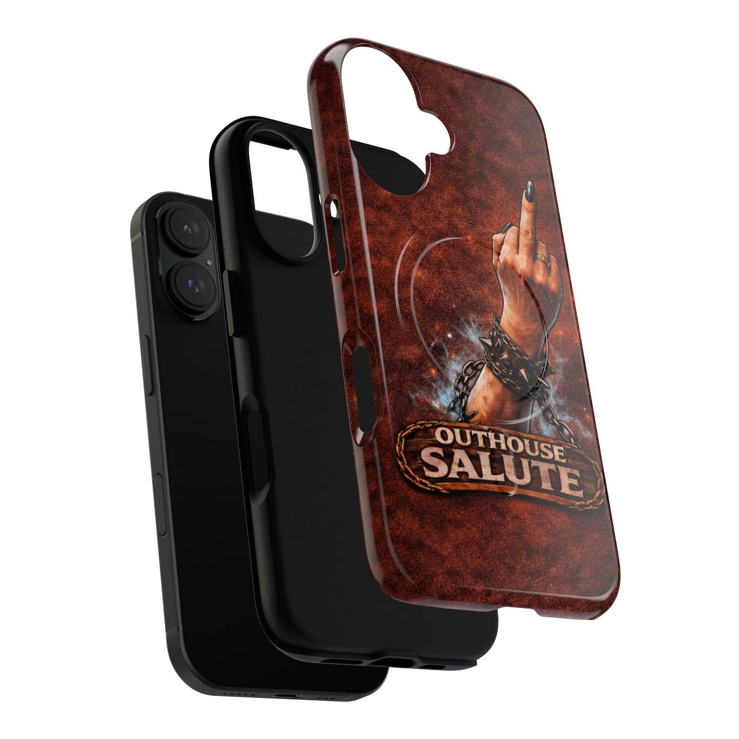 Women's Outhouse Salute Phone Case — Rugged, Weathered Protective Phone Case