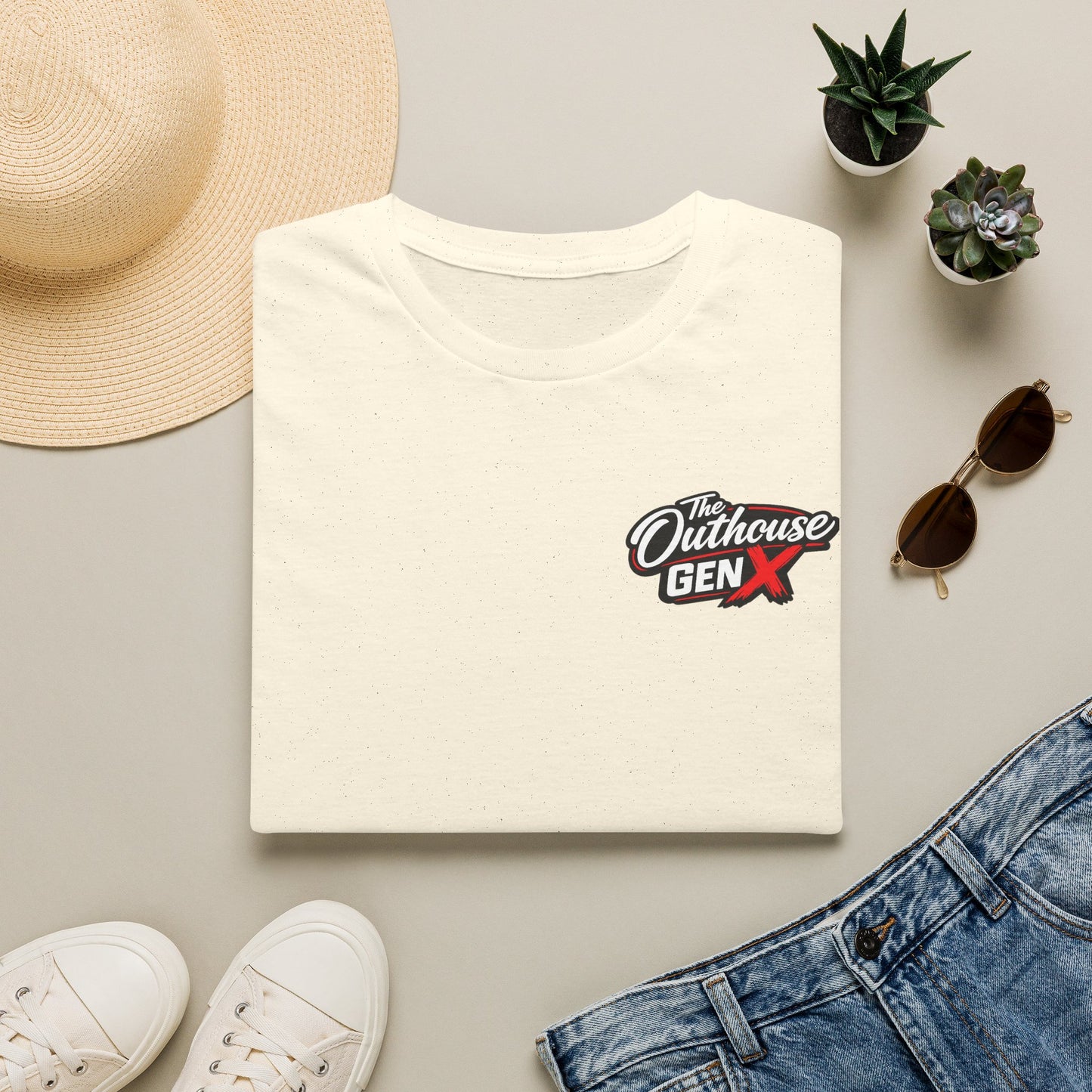 Raised Outside Outhouse Tee — Gen X Retro Outdoor Humor T-Shirt