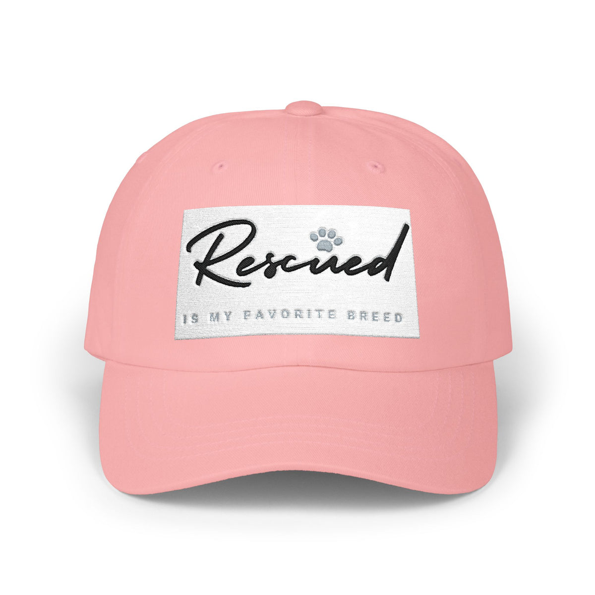 Rescued Is My Favorite Breed Cap — Embroidered Rescue Pet Lover Baseball Hat