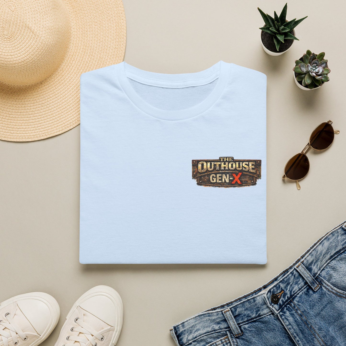 The Outhouse Cold Beer T-Shirt — Gen‑X Garage Hangout Graphic Tee