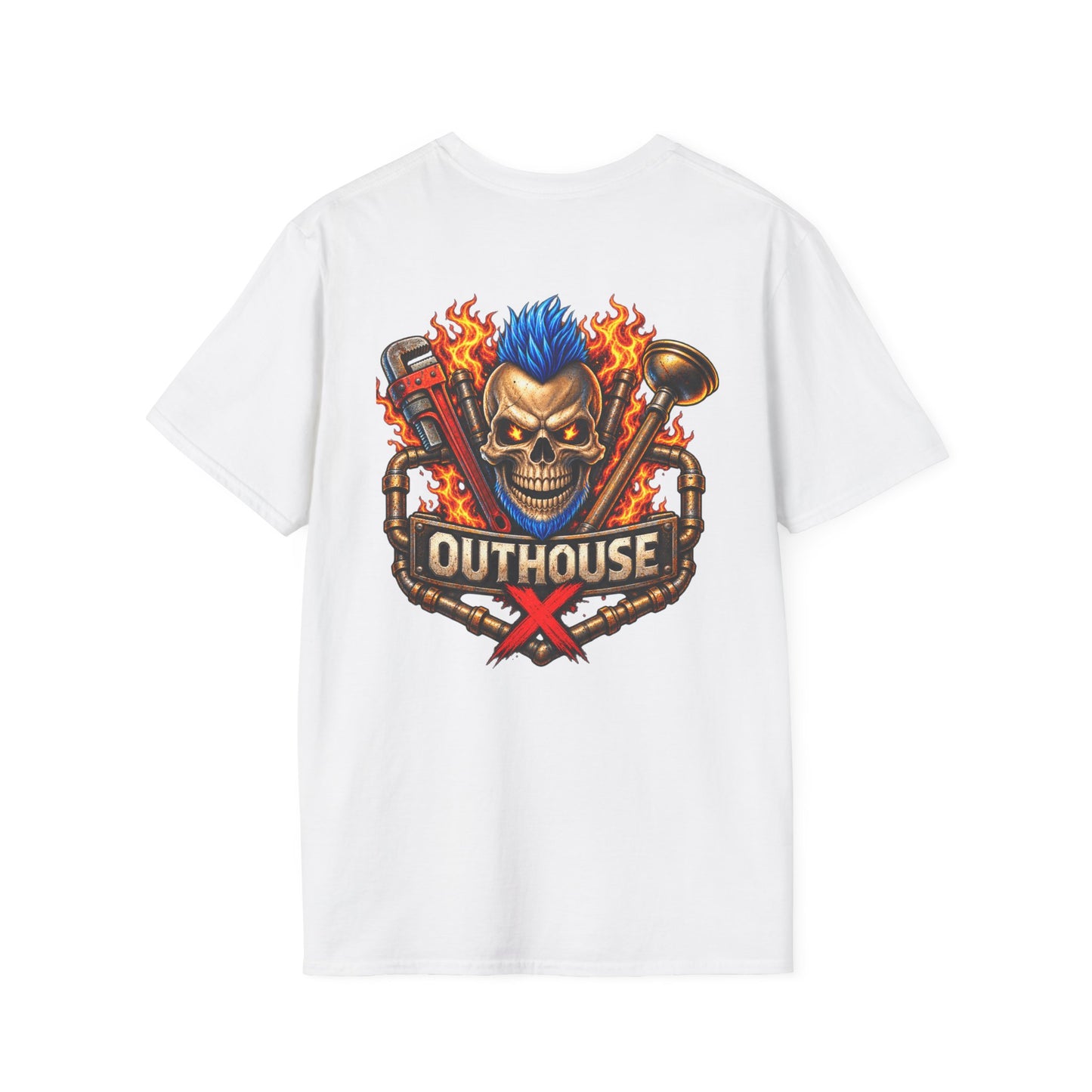 Outhouse X Skull Plumbing T-Shirt