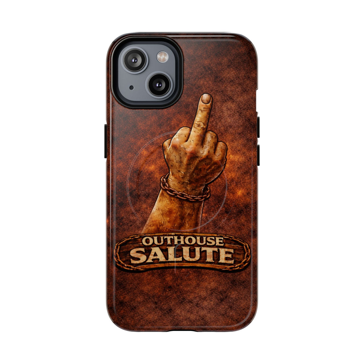 Outhouse Salute Matte Phone Case — Rugged, Weathered Protective Phone Case