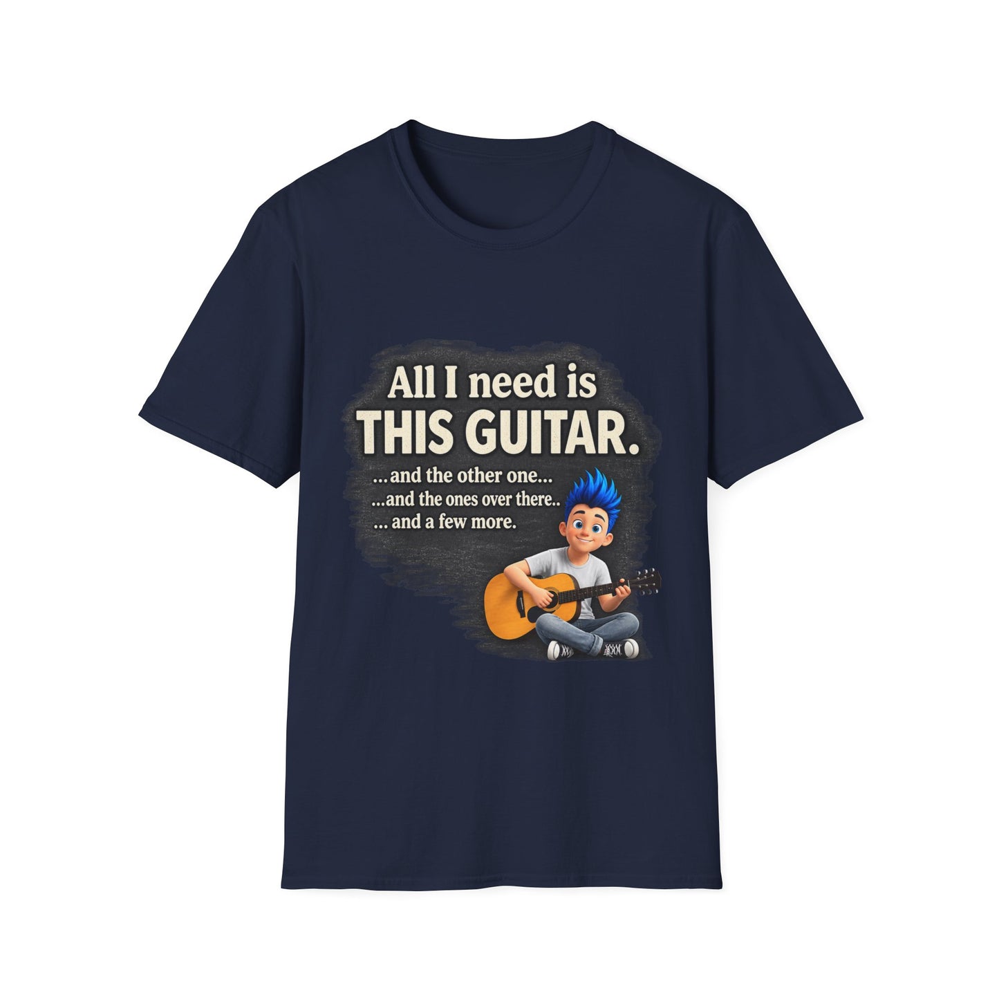 Guitar Lover T-Shirt — "All I Need Is This Guitar" Graphic Tee