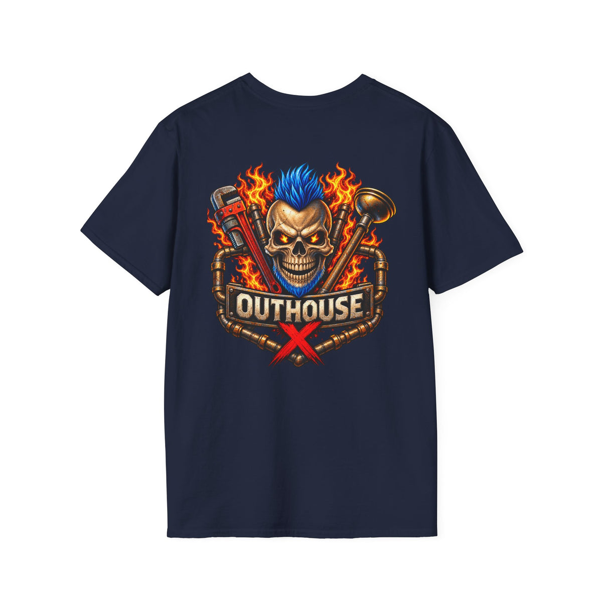 Outhouse X Skull Plumbing T-Shirt