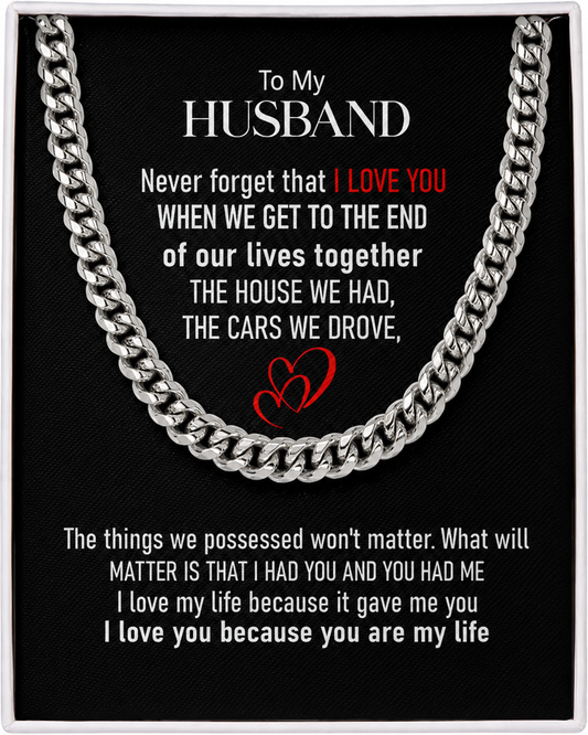 To My Husband | Cuban Link Chain