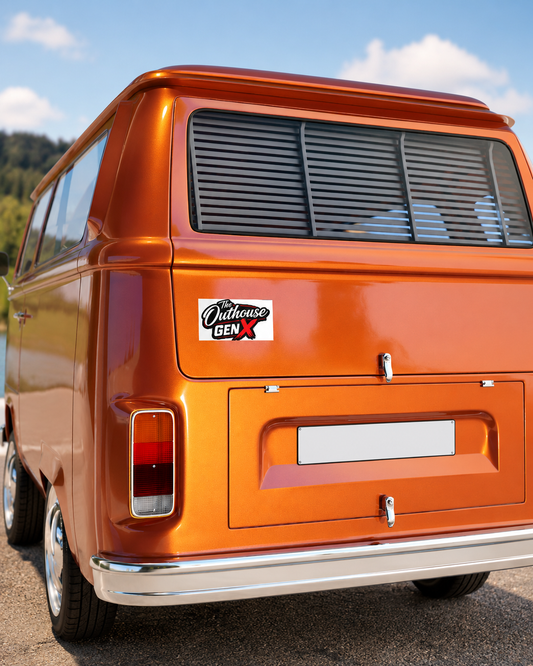 Bumper Sticker — “The Outhouse Gen X” Retro Car Decal