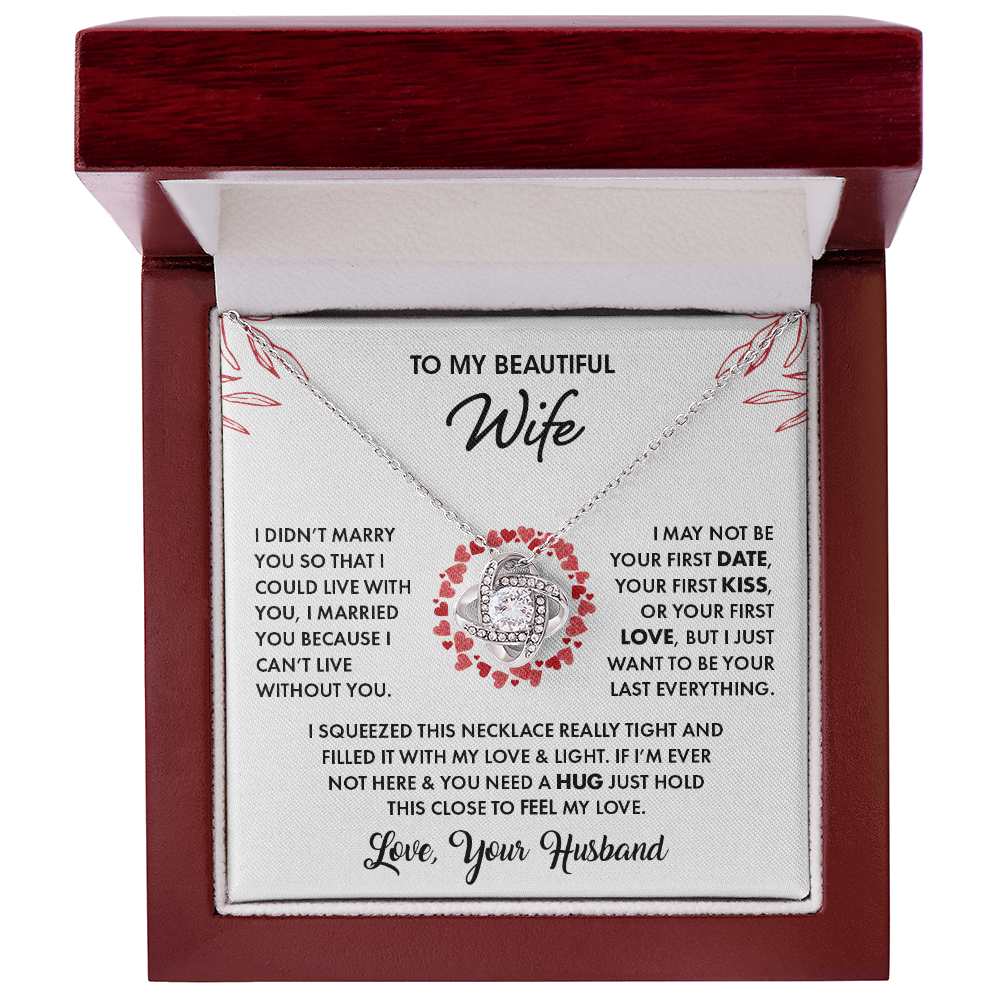 To My Beautiful Wife | Love Knot Necklace